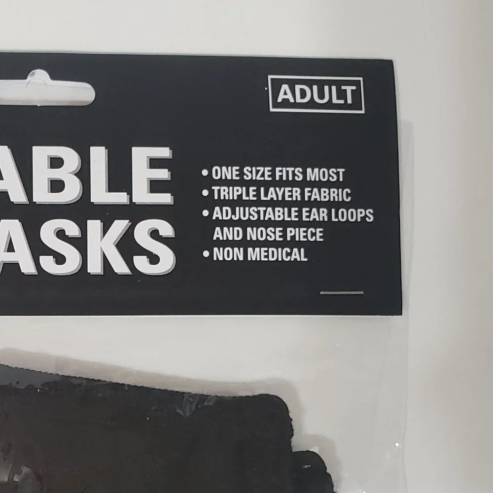 Washable face mask black cloth face mask
